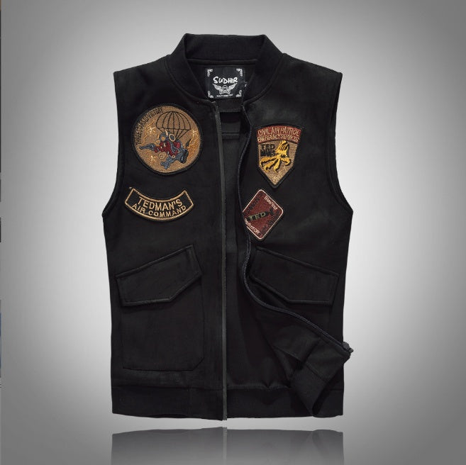 **๐ฅ Be bold, be yourself โ The Slim Korean Style Vest for Men with Black Patches ๐