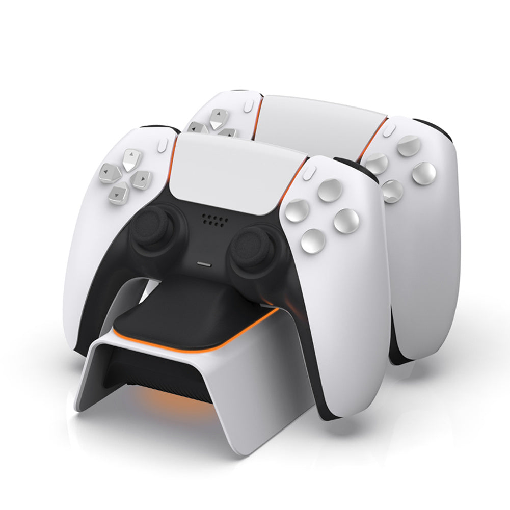 Dual charger for PS5 wireless controllers.