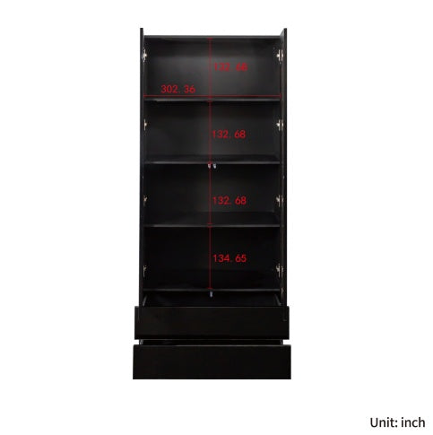 Armoire Curio avec portes vitrées
