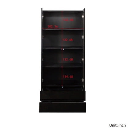 Armoire Curio avec portes vitrées