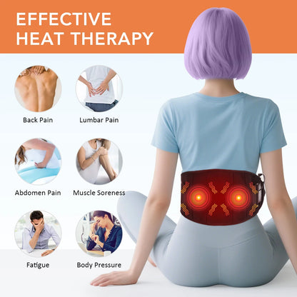 Heatable lumbar massage belt (USB)
