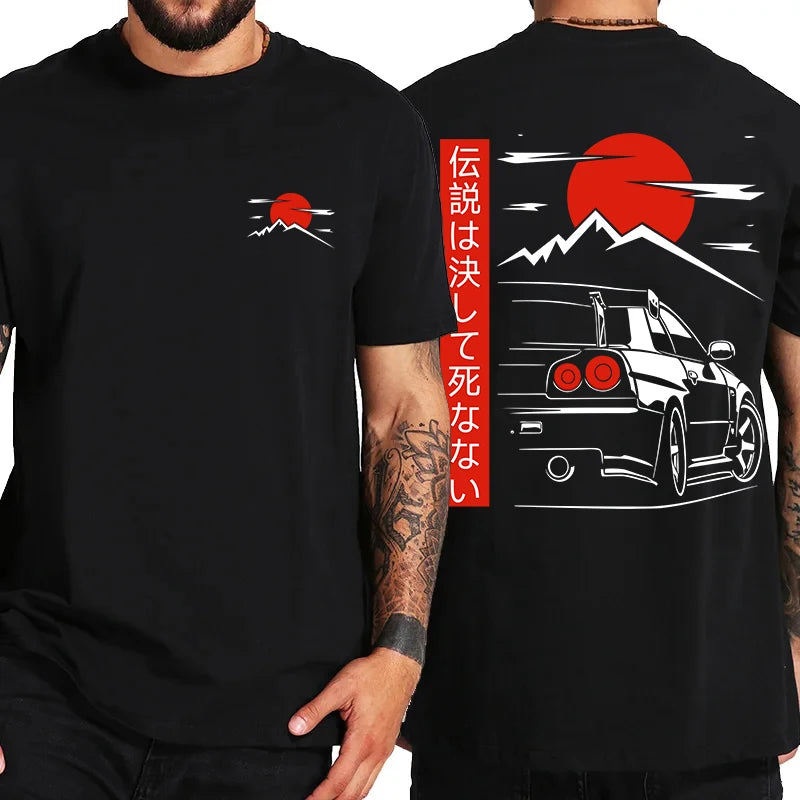 🏁 MEN'S T-SHIRT - JDM LEGEND GTR R34 🏎️