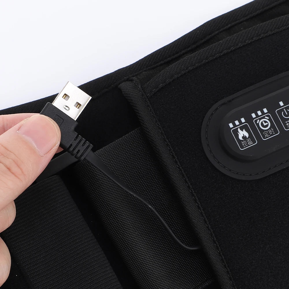 Heatable lumbar massage belt (USB)