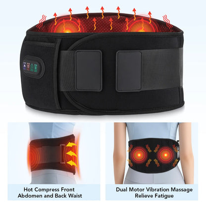 Heatable lumbar massage belt (USB)