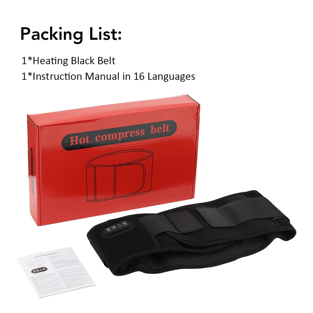 Heatable lumbar massage belt (USB)
