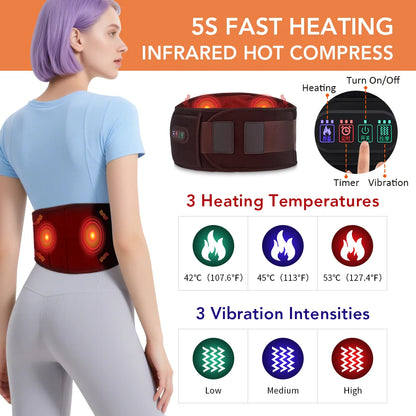 Heatable lumbar massage belt (USB)
